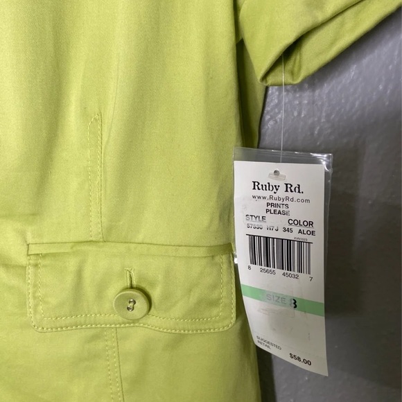 Size 8 Ruby Rd. Olive Blazer - Picture 2 of 5